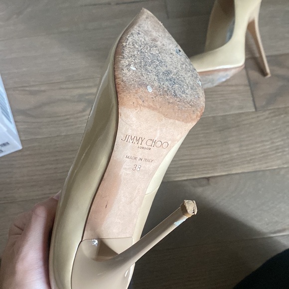 Jimmy Choo Nude Anouk Nude Pump Heels - Picture 6 of 6